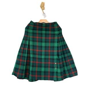 Vintage THE SCOTTISH SHOP Women Wool Tartan Plaid Kilt Skirt Sz 12 Academia Punk